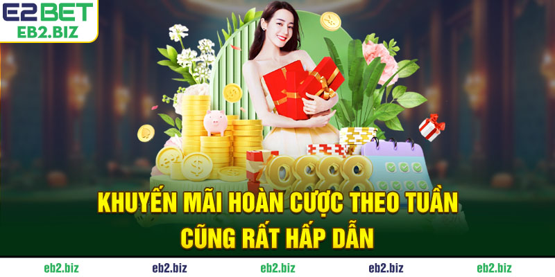 Khuyến mãi hoàn cược theo tuần cũng rất hấp dẫn